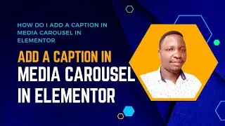 How do I add a caption in the media carousel in Elementor