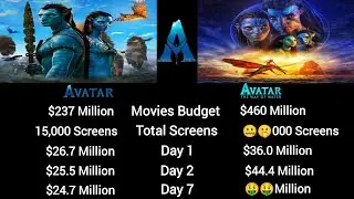 🤑Avatar vs Avatar 2 box office collection in first week world wide  #avatar #avatarthewayofwater