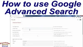 How to use Google Advanced Search