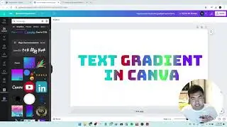 How to create multicolor gradient text in Canva FREE