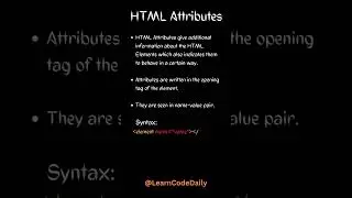 HTML Attributes || What are HTML Attributes || HTML Tutorial