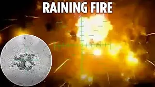 Ukrainian drones rain down bombs on Russians hiding in forest, obliterating troops and vehicles