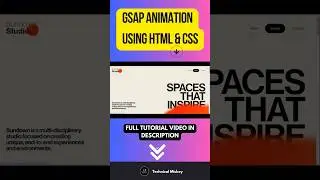 Next Level GSAP Animation Website Clone | GSAP Tutorial | GSAP #shorts