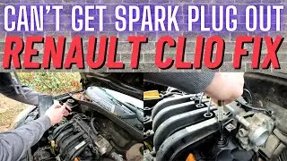 Renault Clio Can't Get The Spark Plug Out - FIX