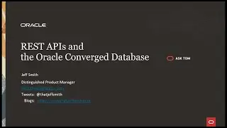 REST APIs and the Oracle Converged Database