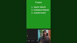java interview questions shorts #17 - tricky static blocks vs Instance block questions #coding