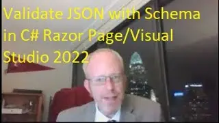 Validate JSON with a Schema in a C# Razor Page in Visual Studio 2022