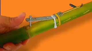 Bamboo creations with lever spring #bamboo #bamboogun #woodidea