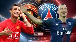 MANCHESTER UNITED 2008 VS PARIS SAINT-GERMAIN 2016 CON CRISTIANO RONALDO IBRAHIMOVIC ROONEY DI MARÍA