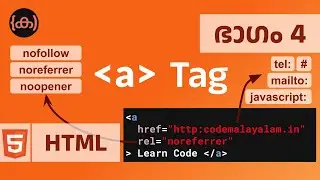 #4 HTML Anchor Tags | a tag | Hyperlink | Code Malayalam