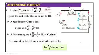 series LCR  circuit and rasonance in lcr