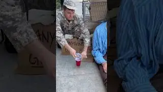 Soldier blesses homeless brother with money, food, clothes and a room to stay 🥹