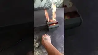 Капельная горелка на  отработке с горизонтальным инжектором.Oil drip burner with horizontal injector