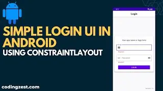 Simple Login Screen Android Studio | Login UI in Android | Login UI in ConstraintLayout Android