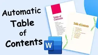 How to Insert Automatic Table of Content in MS Word | Manage Table of Content in MS Word