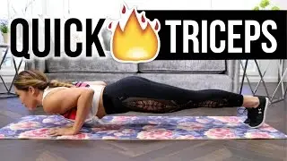 Quick Burn TRICEP WORKOUT! Best Tank Top Triceps & Toned Arms Routine with NO Equipment!