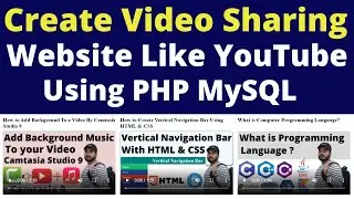 How to Create Video Sharing Website In PHP MySQL Bangla Tutorial |How to Make a Website Like YouTube