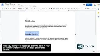 How to insert a table of contents in Google Docs