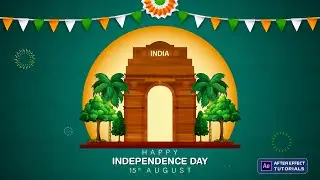 Independence day motion graphics | 15 august after effects template | After effect tutorials
