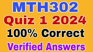 MTH302 Quiz 1 Spring 2024 || Mth302 Quiz no 1 2024|| Mth302 Quiz 1 2024