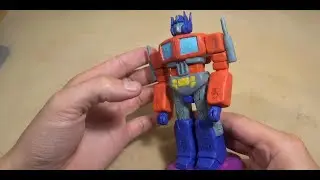 Оптимус Прайм из мультфильма Трансформеры. Оптимус из пластилина.