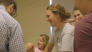 Elon University Physician Assistant students learn anatomy by body painting