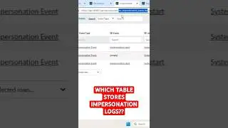 WHICH TABLE STORES  IMPERSONATION  LOGS || #servicenow #skfacts