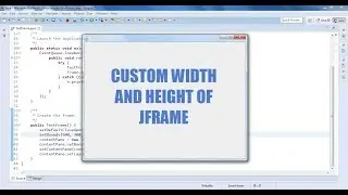 How to Give Custom Width and Height to JFrame/JPanel/JDialog  in Java - Intact Abode