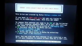 Cara mengatasi ERROR BIOS LEGACY BOOT OF UEFI ONLY MEDIA  (100 % AMPUH).