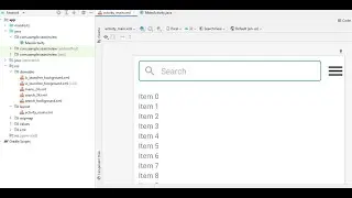 Searchview using edittext xml design including RecyclerView android tutorial