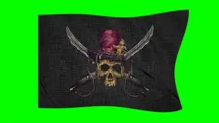 Pirate Flag / Bandeira de Pirata - Green Screen / Chroma Key