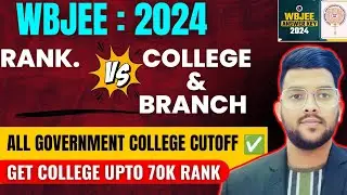 WBJEE 2024 Cutoff for Top Government Colleges ✅ | Category wise safe rank for all branch 🔴 #wbjee