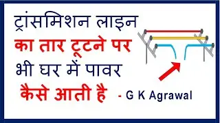 ट्रांसमिशन लाइन का तार टूटने पर  घर में पावर Transmission line, ac supply to home