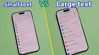 How to change text size on iphone 15 pro max