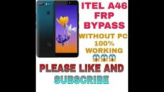 itel A46 L5503 frp Google Account bypass without any pc 100% working