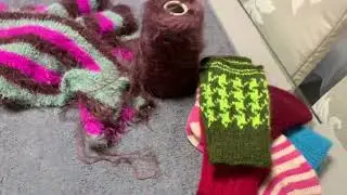 2 платья за неделю, носки, митенки и джемпер🧶