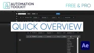 Automation Toolkit Pro & Free for After Effects Overview