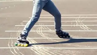 STUNNING SKATING TECHNIQUE! How to stop and amaze people! Magic slide on skates