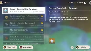 FREE 50 PRIMO REWARD - DO THIS SURVEY 