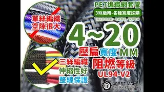 ★E03B1★蛇皮網 468121620mm 尼龍 PET编織網管 隔離網 三編織 保護 避震