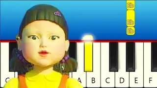 Squid Game - Red Light Green Light - Very Easy and Slow Piano tutorial
