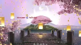 Sakura, Lake and Lantern | Premium Animated Stream Overlays | Twitch Package | Stinger Transition