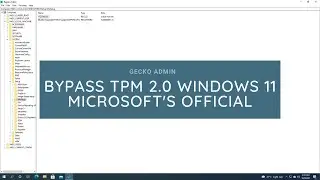 How To Bypass TPM 2.0 Windows 11 Microsoft's Official