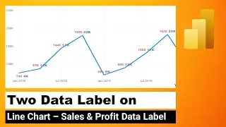 Power BI - How to Add Two Data Labels on Line Chart