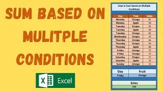 Excel Sum based on multiple conditions using 1 formula