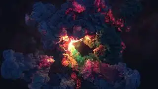 Nebula smoke made in Cinema 4D X-particles and Redshift