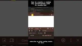 How to create a random otp verification code using JavaScript #javascript #python  #php #cod #code