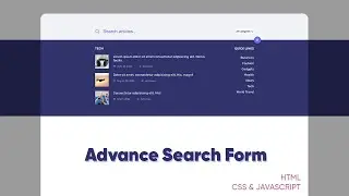 Advanced Search Form HTML CSS JS / Trending