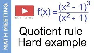 Quotient rule - Harder derivatives example