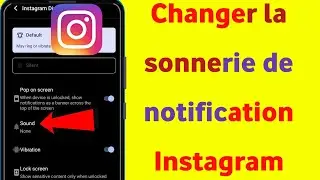 Comment changer la sonnerie de notification Instagram | Comment changer la sonnerie de message
